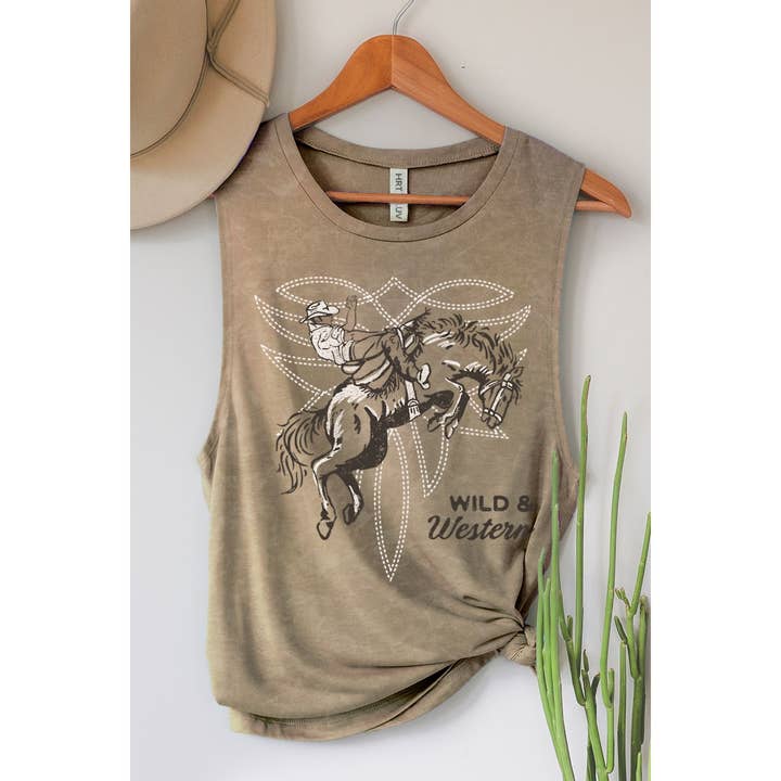 HRTandLUV - Wholesale Tank Top - Women's - WILD N WESTERN MINERAL GRAPHIC TANK TOP