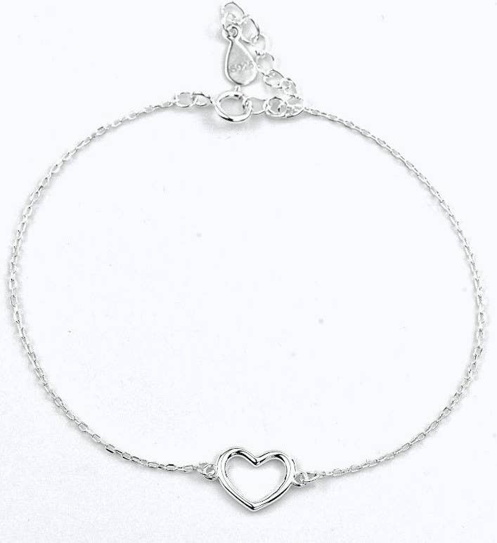 Blueyejewelry – Engroshandel Armbånd med vedhæng – 925 Sølv Hjerte Armbånd - Fint Hjerte Vedhæng Armbånd2