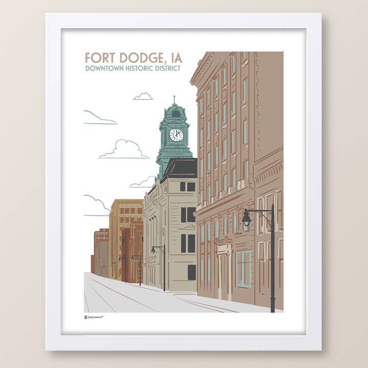 Downtown Fort Dodge Print for engroshandel hos Bozz Prints
