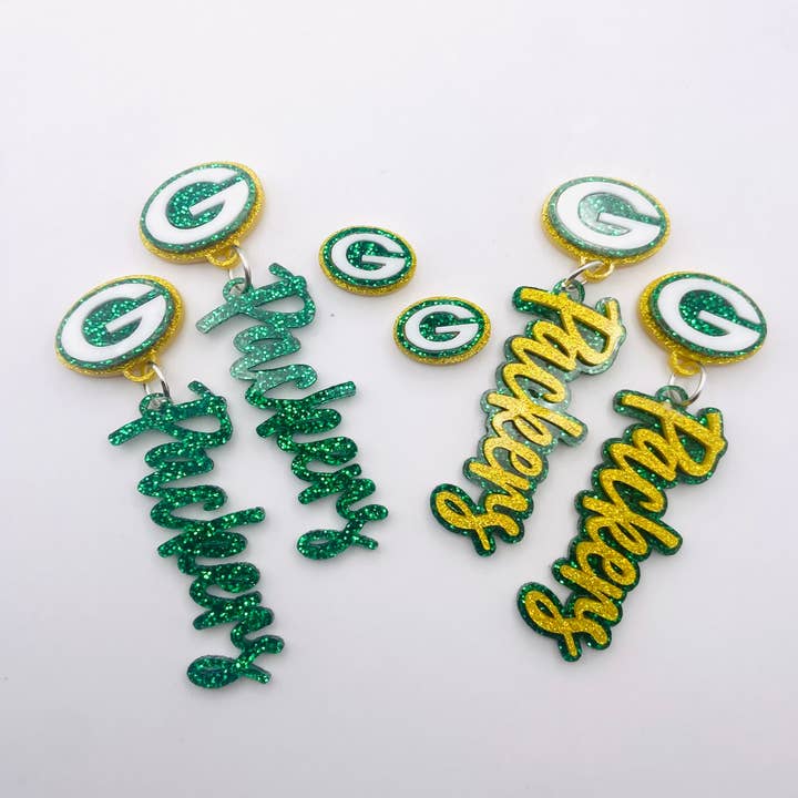 D and M’s Enterprise, LLC - Wholesale Dangle Earrings - Green Bay Packers1