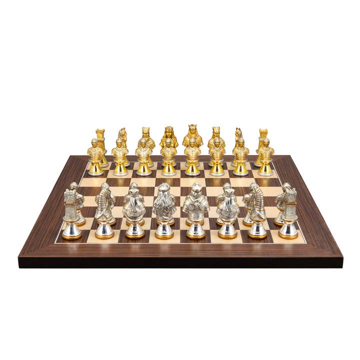 Medieval Warriors Metal skaksæt 85 mm på 40 cm bræt for engroshandel hos Dal Rossi Italy