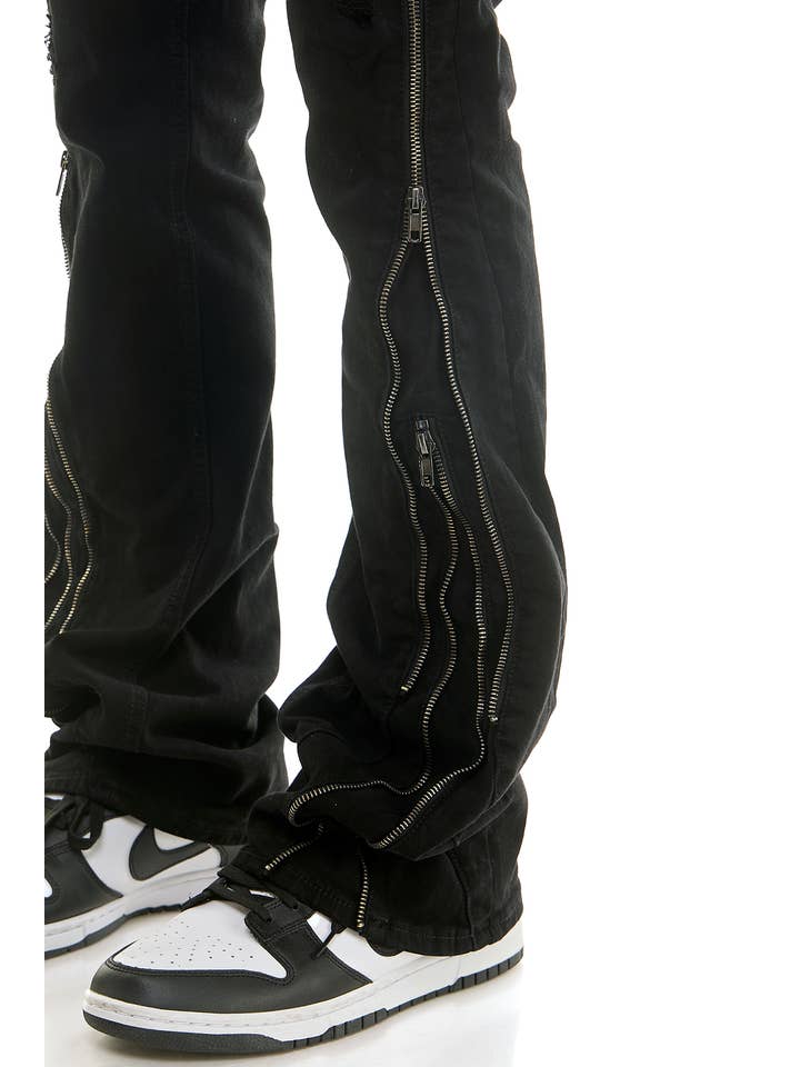 KDNK - Wholesale Jeans - Men's - DOUBLE ZIPPER FLARE JEANS11