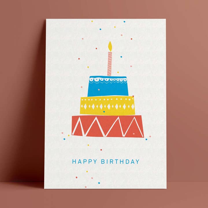 Designfräulein - Wholesale Birthday Card - Postcard // "Happy Birthday" Cake0