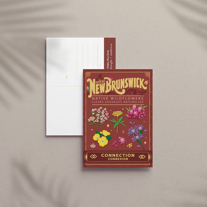 New Brunswick Native Wildflowers Postcard for wholesale by To & From Gift Co.