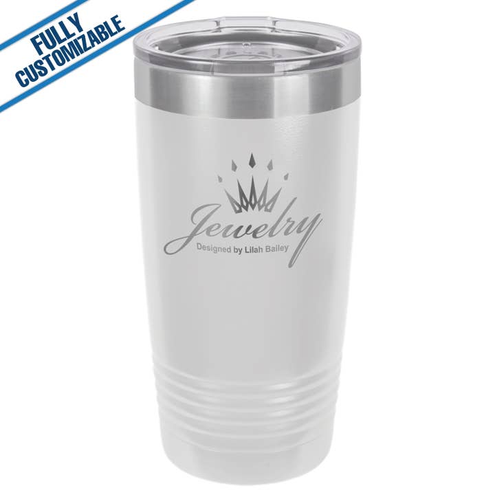 GiftWorksPlus - Wholesale Insulated Mug/Tumbler - 20oz. Engraved Tumbler with Flip Lid - Fully Customizable13