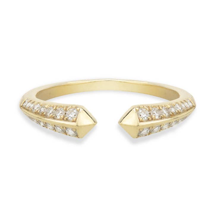 Anillo de diamantes abierto para venta al por mayor de Maya Brenner