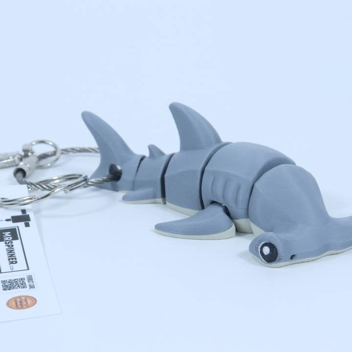 MrSpinner - Wholesale Fidget Toy - Kids - Fidget Friends Hammerhead Shark – 3D Printed Toy or Keychain1
