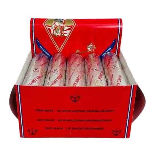 Oremus Mercy - Vente Encens - Présentoir de briquettes de charbon Three Kings grand format (100 briquettes)3