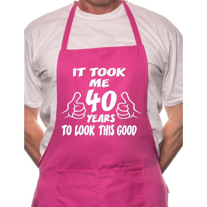 Print4U - Vente Tabliers - Tablier amusant pour barbecue pour 40e anniversaire, il a fallu 40 ans4