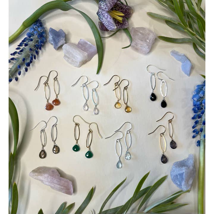 Elysium Jewelry - Wholesale Dangle Earrings - Mini Oval Single Stone Earrings1