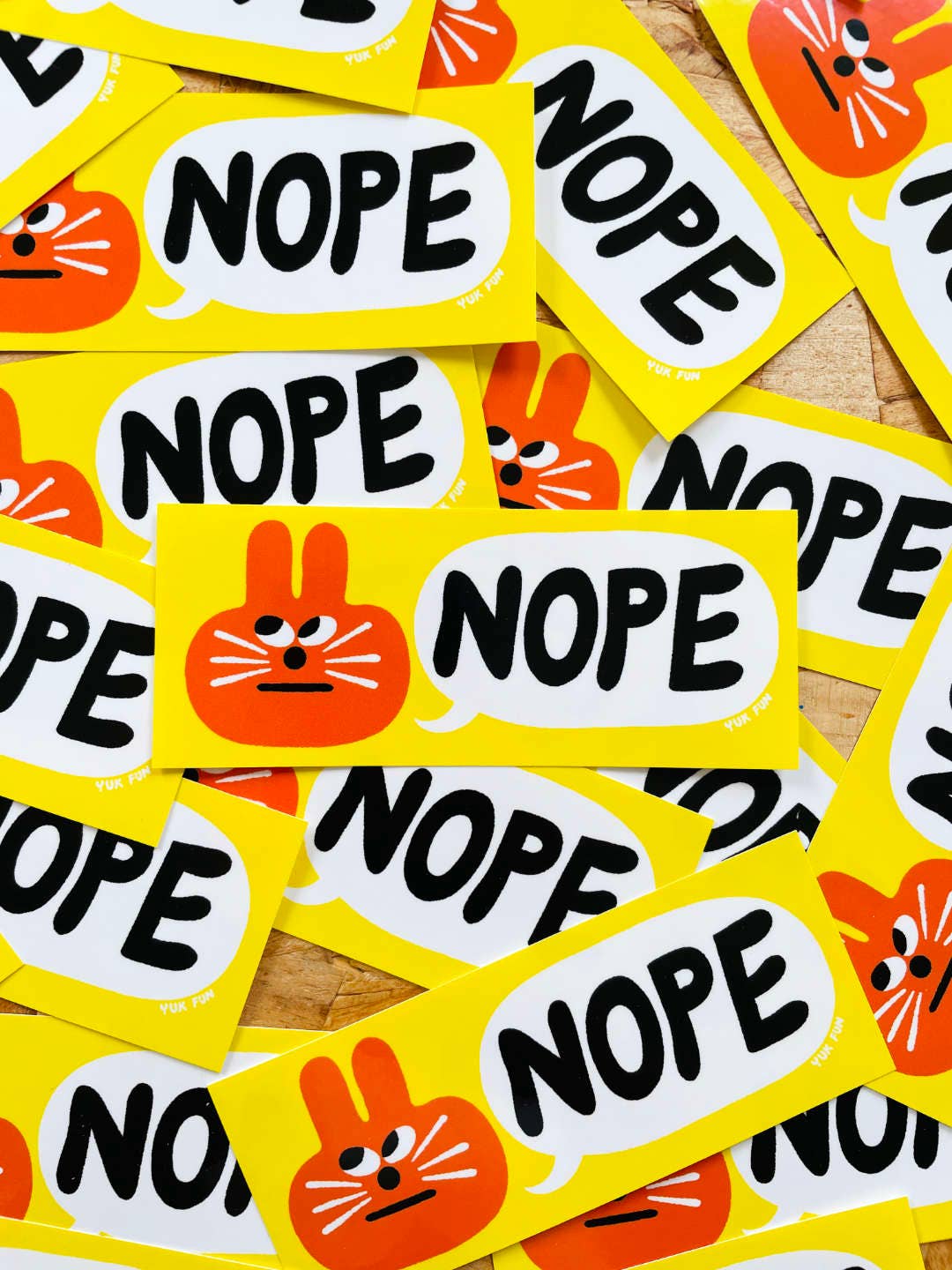 YUK FUN – wholesale Sticker – YUK FUN Nope Eco Vinyl Sticker 1