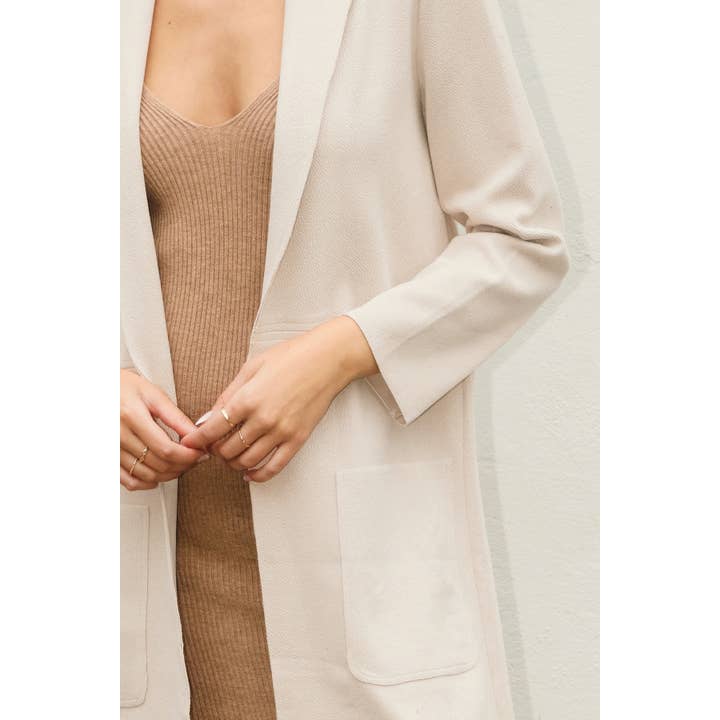 Dress Forum - Wholesale Coat - Women's - FJ2215 Textured Scuba Open Front Coat (1)15