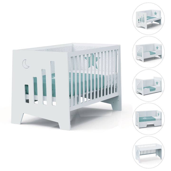 Spjälsäng-skrivbord 70x140 cm (2i1) vit · Omni XL C191-M7700 för wholesale av Alondra Baby