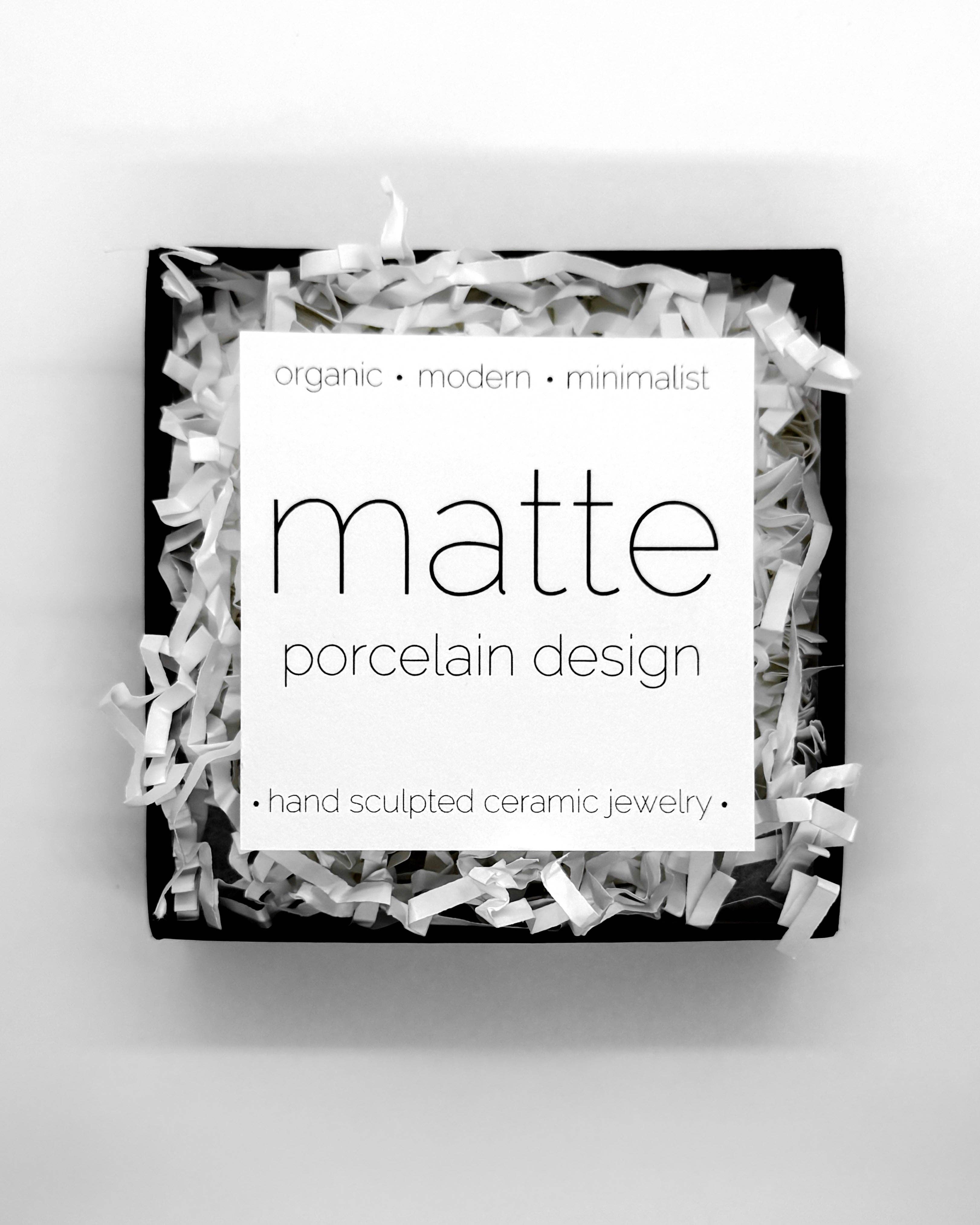 matte porcelain - Wholesale Beaded/Pearl Necklace - the BLOCK BEAD necklace | natural porcelain3