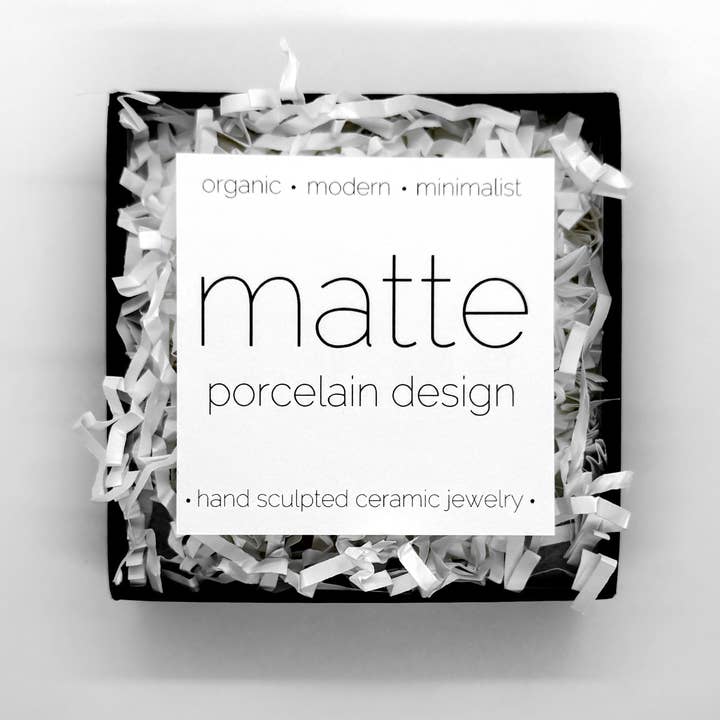 matte porcelain - Wholesale Beaded/Pearl Necklace - the BLOCK BEAD necklace | natural porcelain3