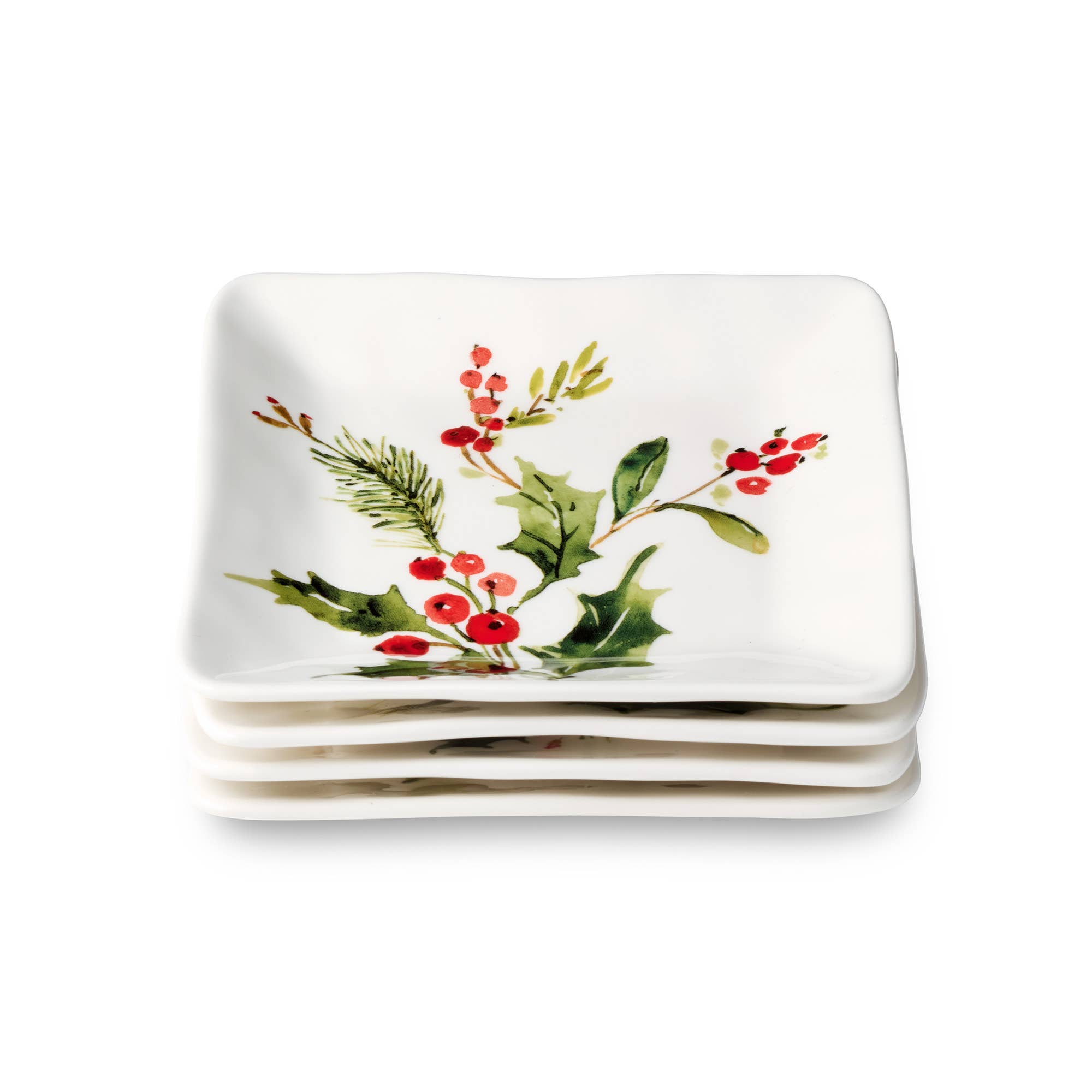 Certified International - Wholesale Serving Plate - Holly and Vines Canape Plate 6in asst.2