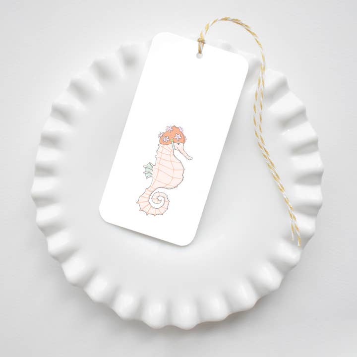 Seahorse Gift Tag for wholesale by Sara Fitz