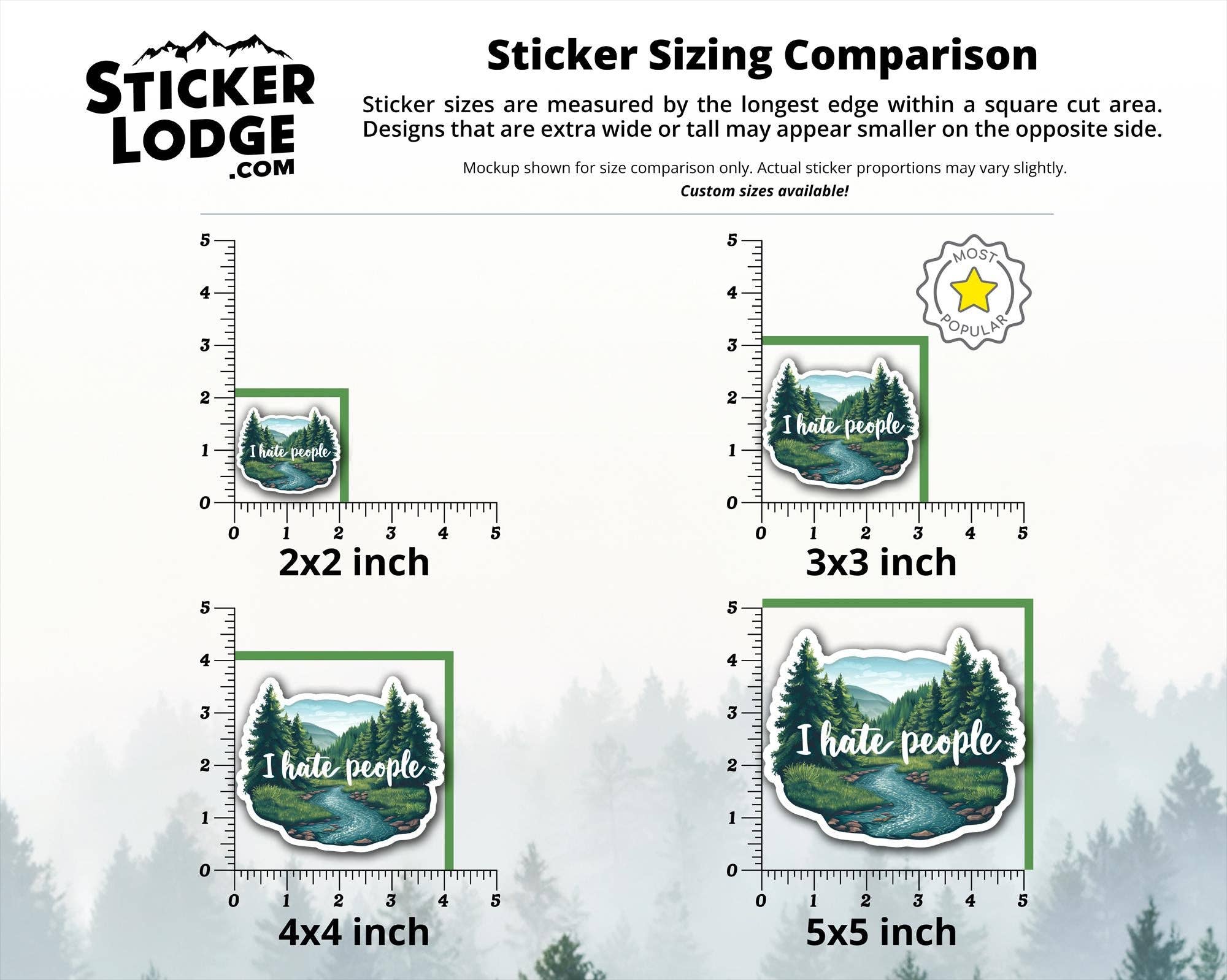 Sticker Lodge - Wholesale Phone & Laptop Stickers - I Hate People Vinyl Sticker3