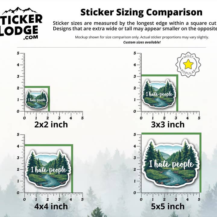 Sticker Lodge - Wholesale Phone & Laptop Stickers - I Hate People Vinyl Sticker3