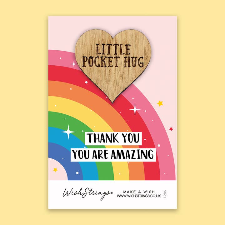 WishStrings - Wholesale Keepsake Coin/Token - Thank You, Rainbow - Pocket Hug - Keepsake Pocket Token