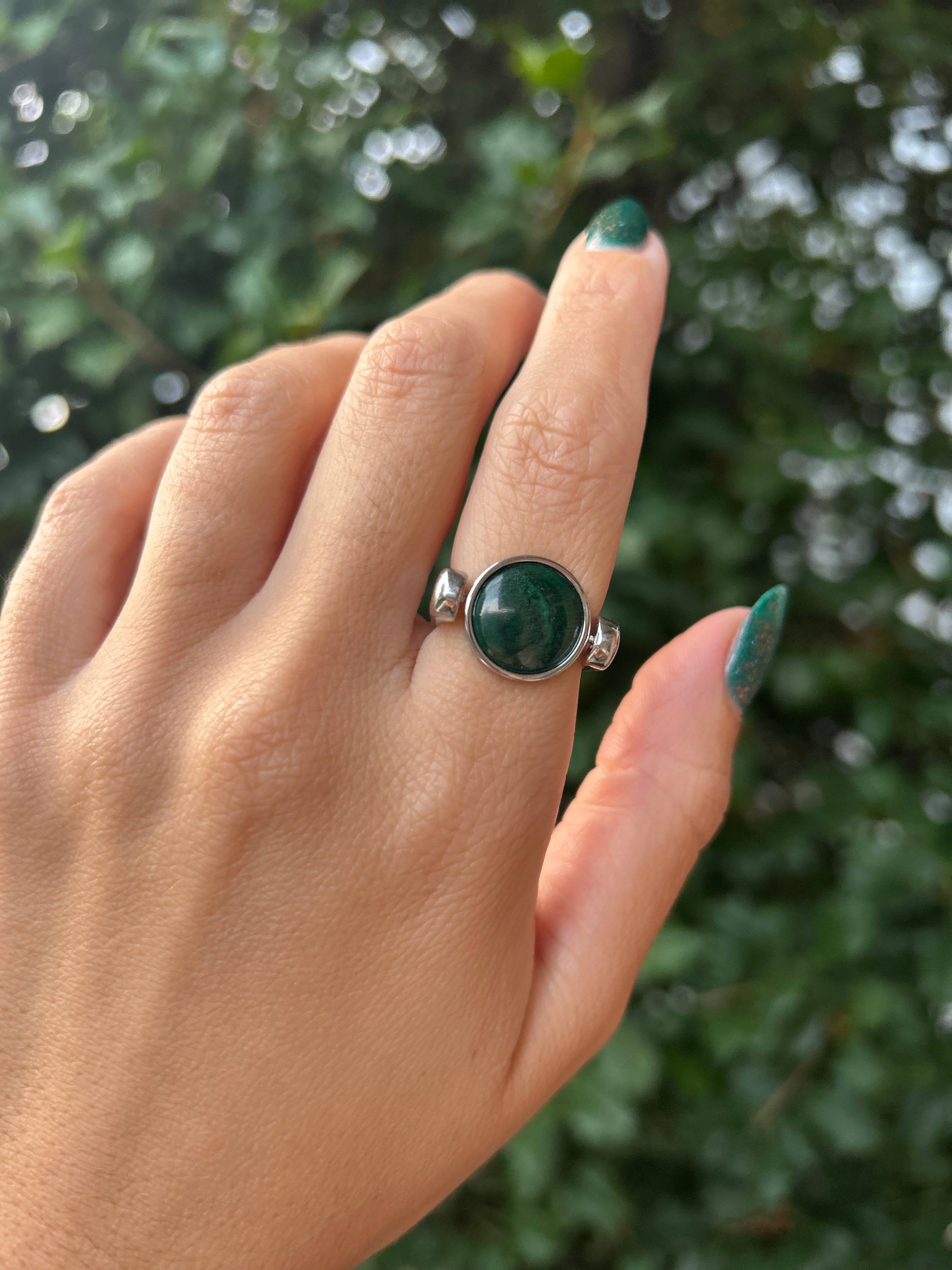 CONQUERing – wholesale Individuell berlock/hänge – Malakit Rund Kristallberlock - Ädelstenssmycke5