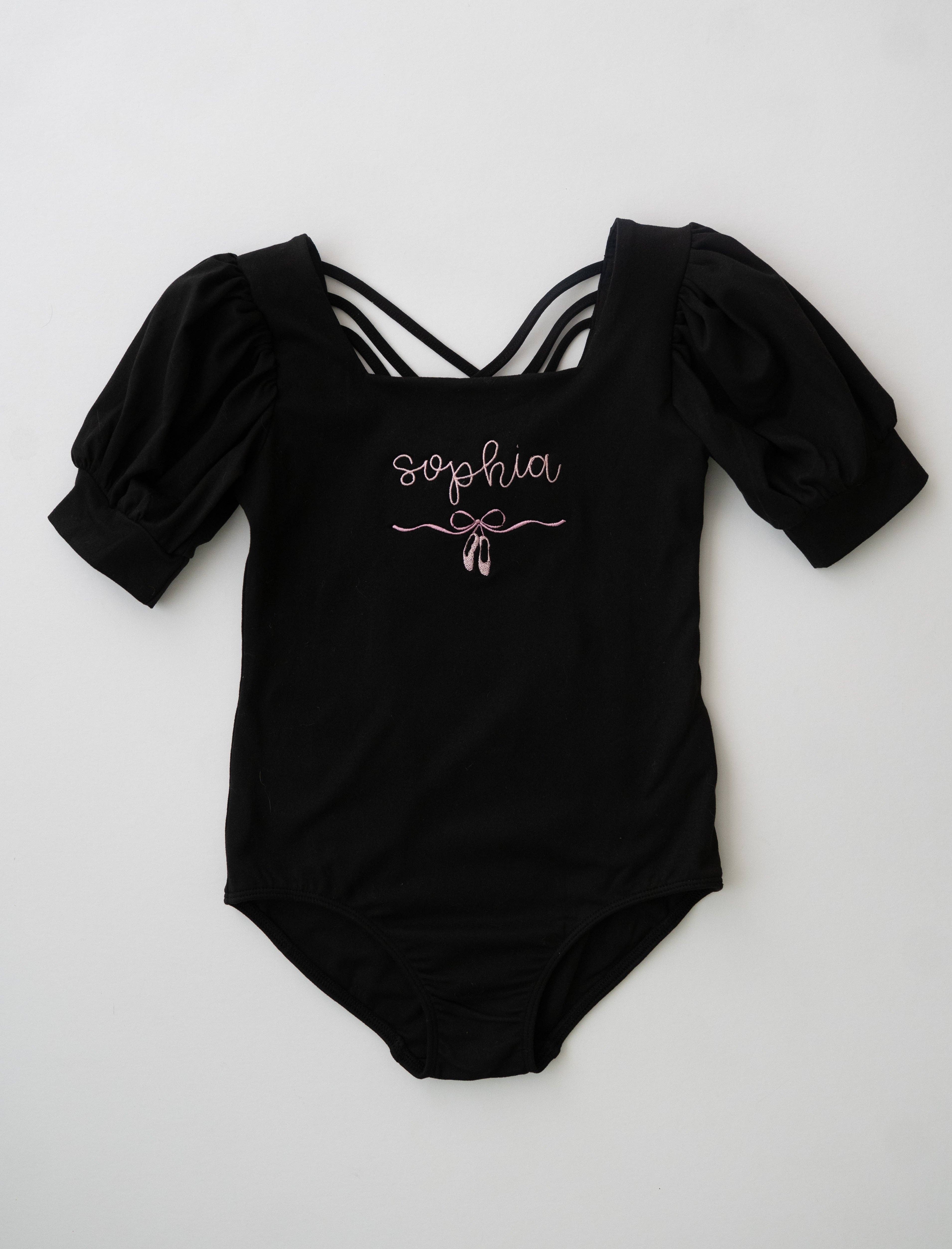 Cheeky Plum - Wholesale Leotard - Kids - Puff Sleeve Leotard - Black Magic13