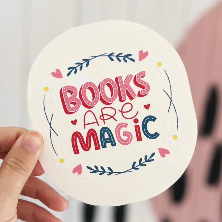 Books are Magic Suncatcher Decal for wholesale by The Crybaby Club
