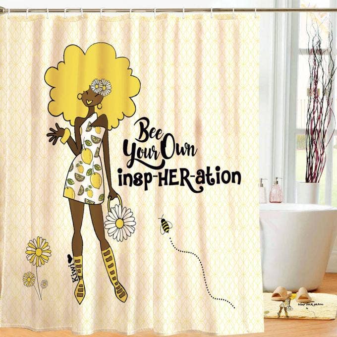 Shades of Color, LLC - Wholesale Shower Curtain - Designer Shower Curtain Bee Your Own InspHERation
