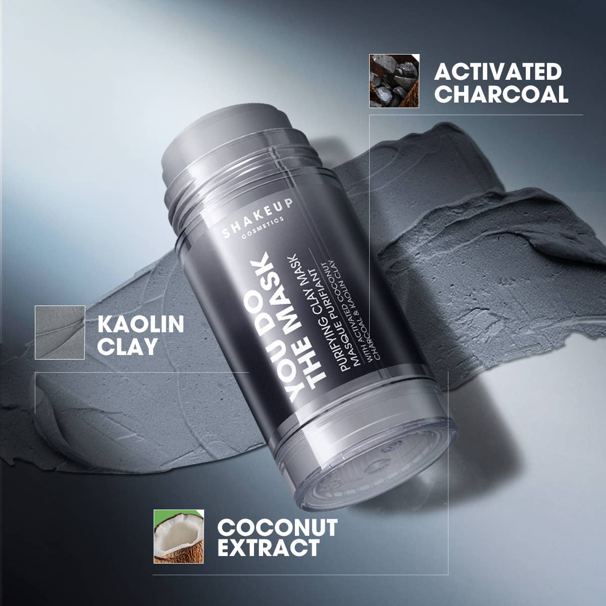 Shakeup Cosmetics - Wholesale Skincare Face Mask - Men's - YOU DO THE MASK Deep Cleaning Charcoal Face Mask Stick1