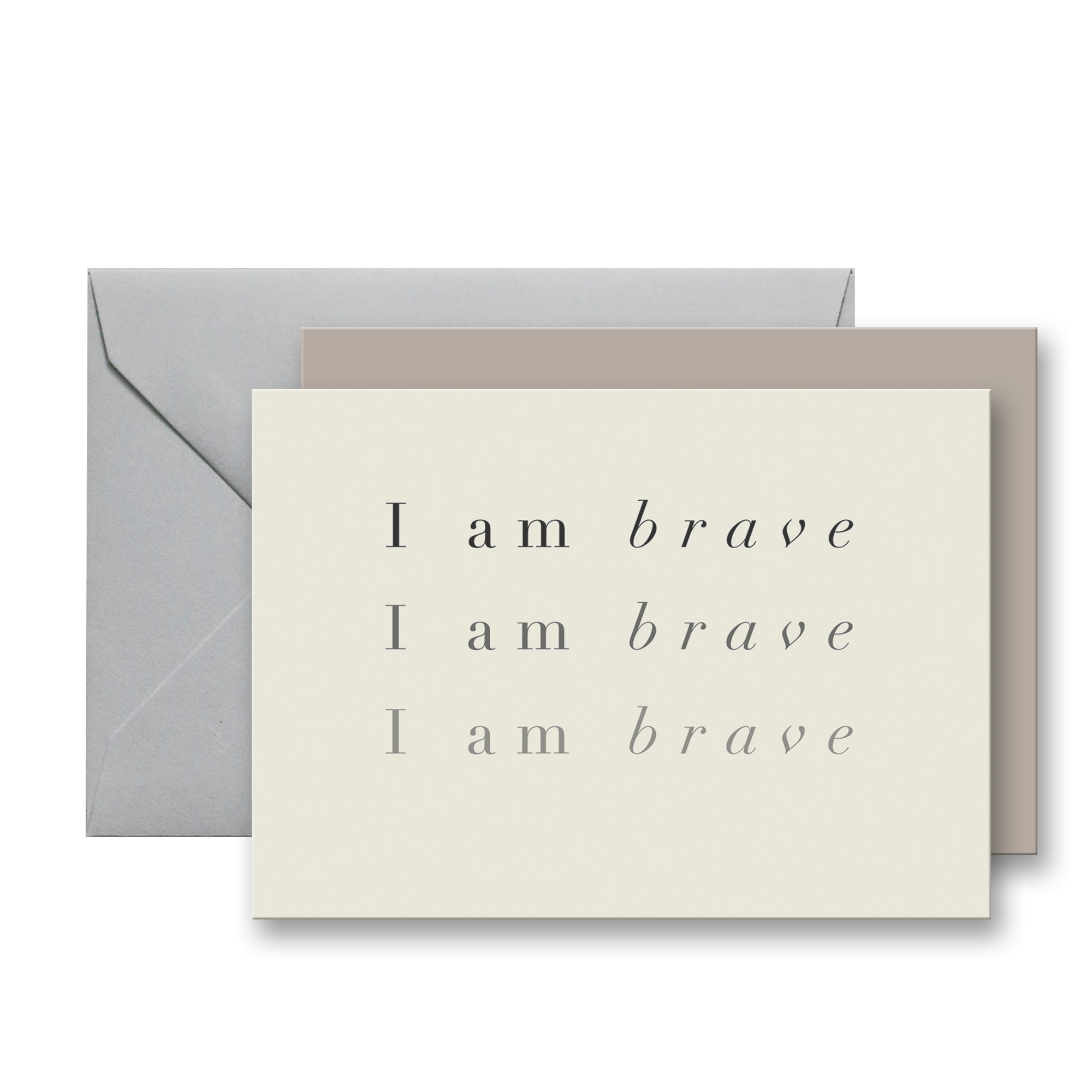 I am Roxanne – Großhandel Briefpapier-/Postkarten-Set – Ich bin Brave Mantra-Notizkarte0