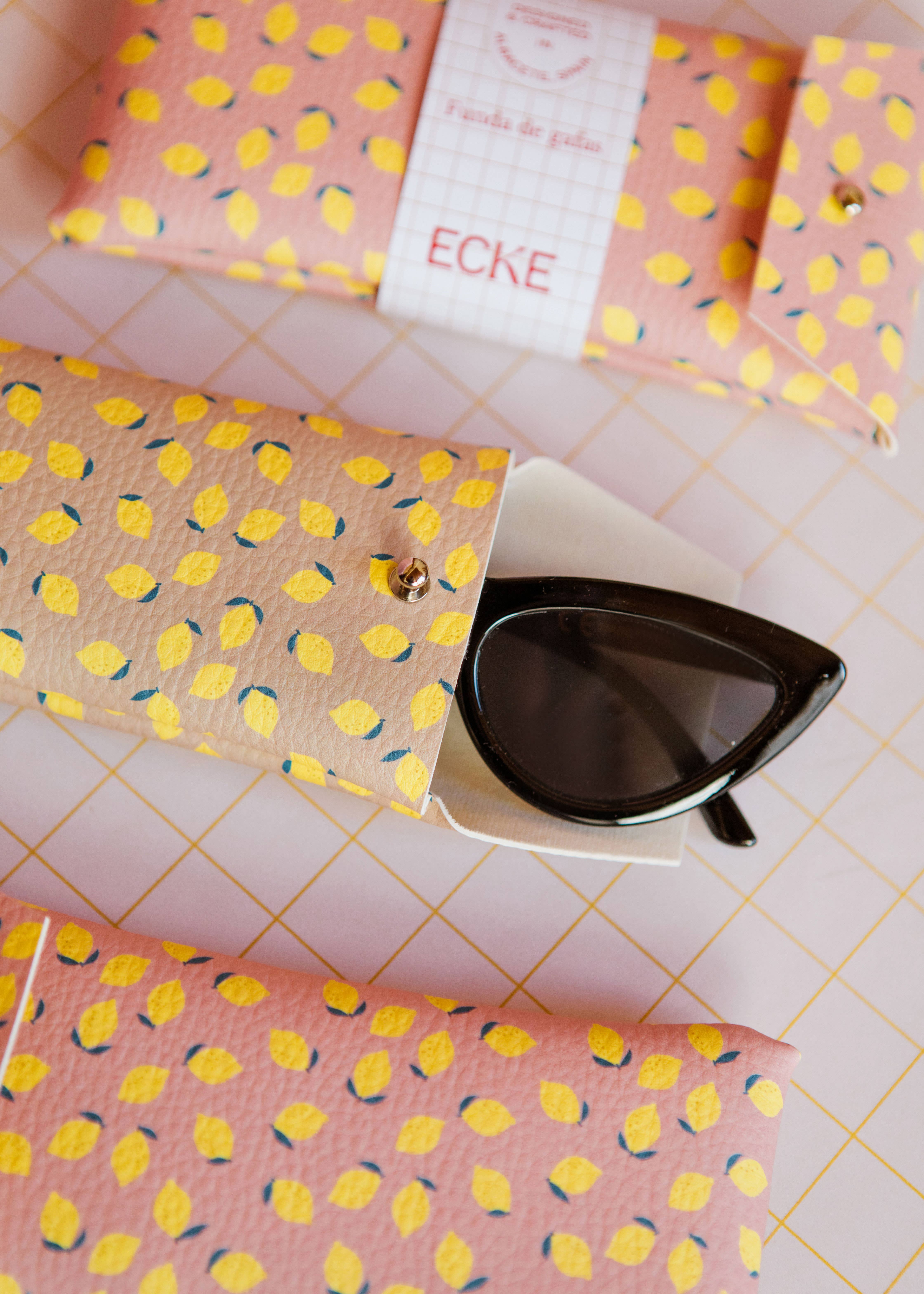ECKE - Wholesale Eyewear Cases & Holders - Women's - Limones Pink Sunglasses & Glasses Case2