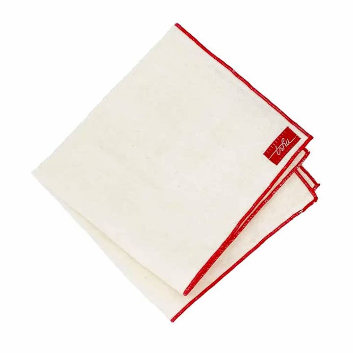 TSHU - Wholesale Handkerchief - Unisex - Soft Natural Flannel Handkerchief - 100% Organic Cotton