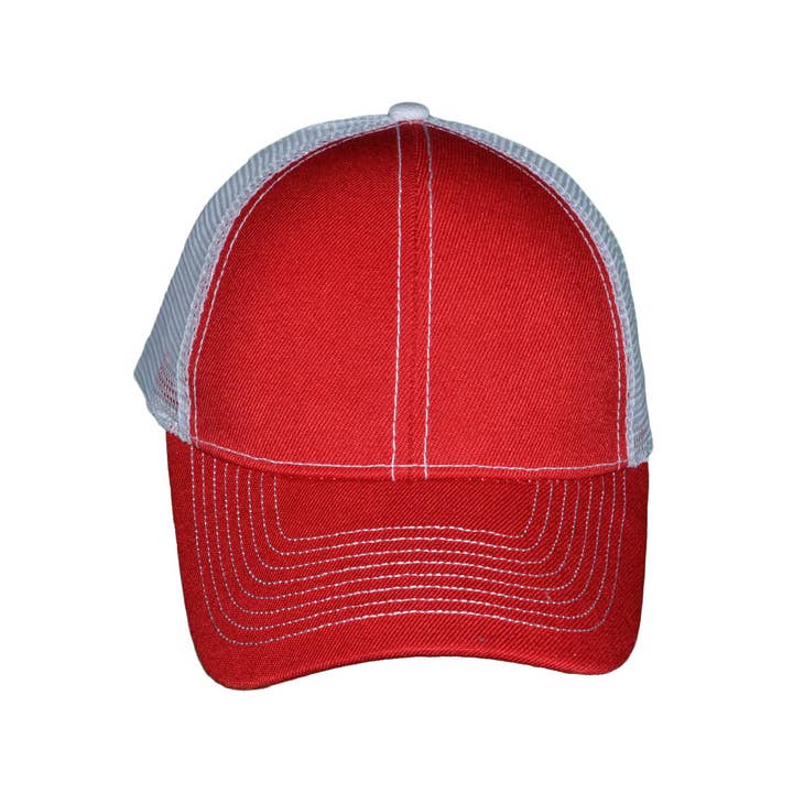 Buck Wholesale - Wholesale Trucker Hat - Unisex - Contrast Stitching Trucker Hats - BK Caps Structured 6 Panel