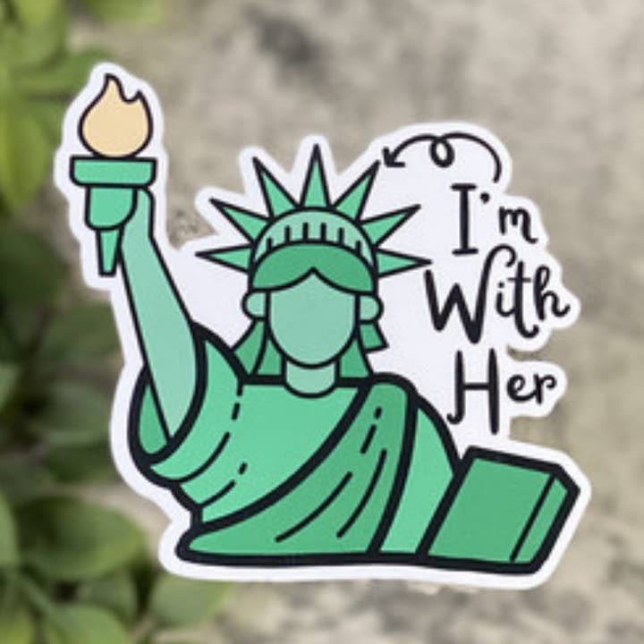 Ich bin mit ihr Vinyl-Aufkleber 5er-Pack für den Großhandel von Beautiful Mind Design