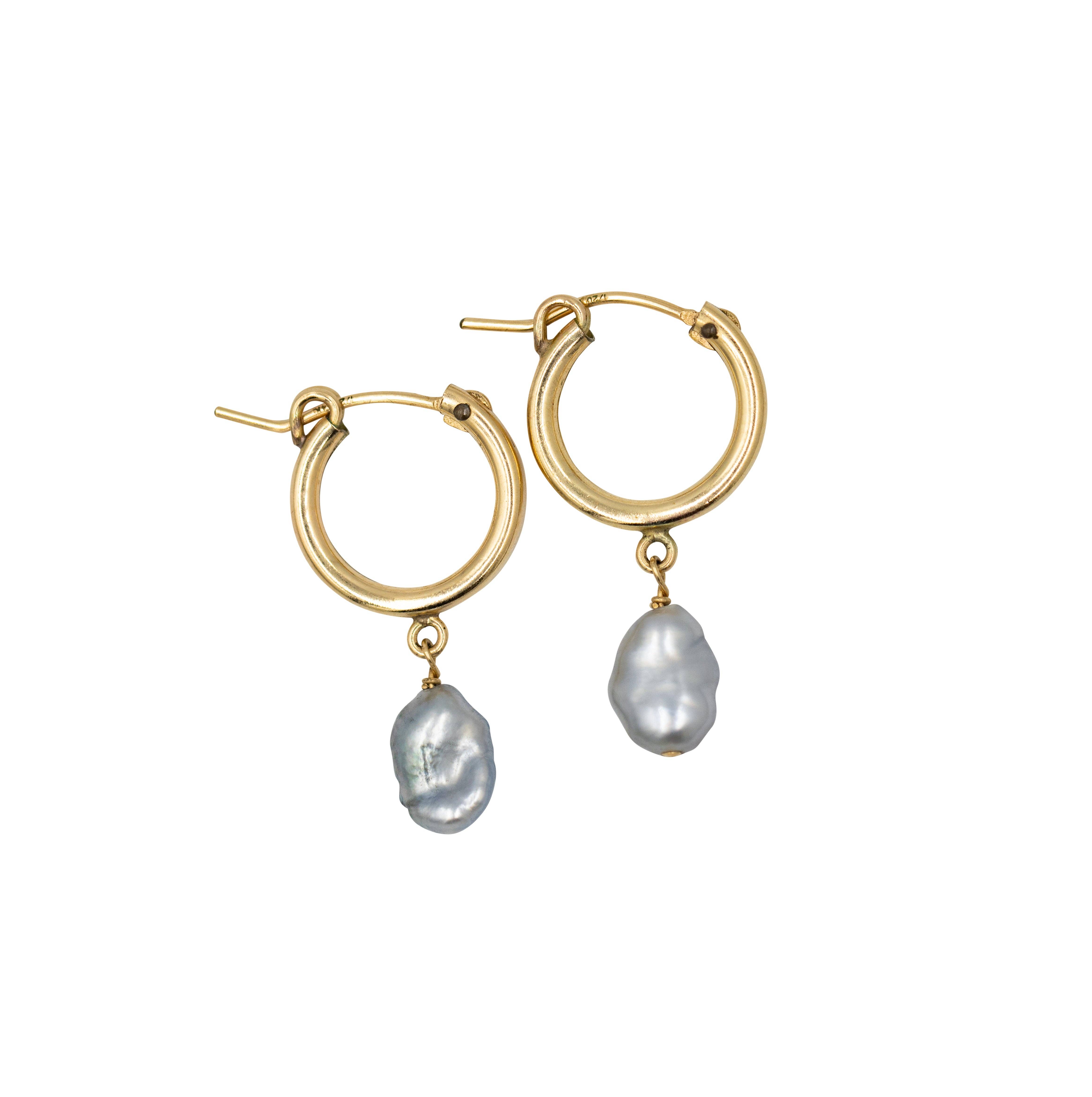 Keshi Co - Vente Boucles d'oreilles pendantes - Keshi Huggy Hoops