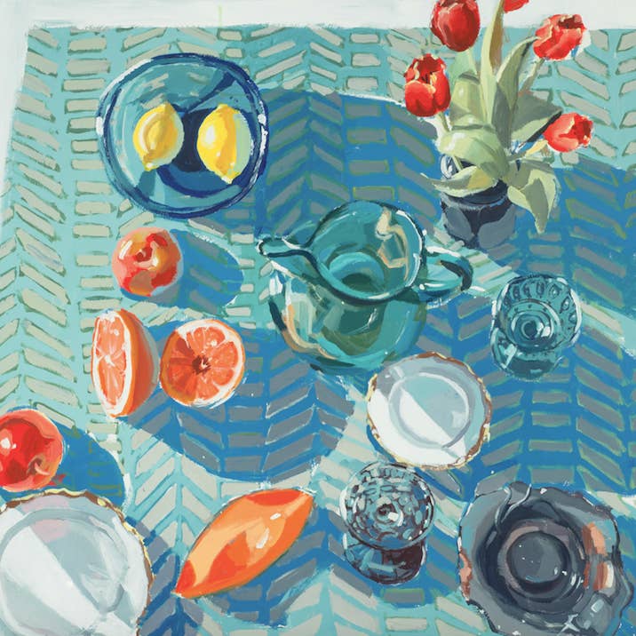 Grapefruit Gathering Print, 18"x18" for wholesale by Teil Duncan