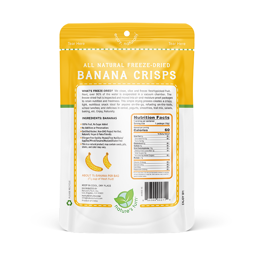 Nature's Turn - Wholesale Dried/Dehydrated Fruit - Freeze-Dried Banana Crisps8
