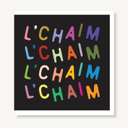 Mini L'chaim Card for wholesale by Everyday Yiddish