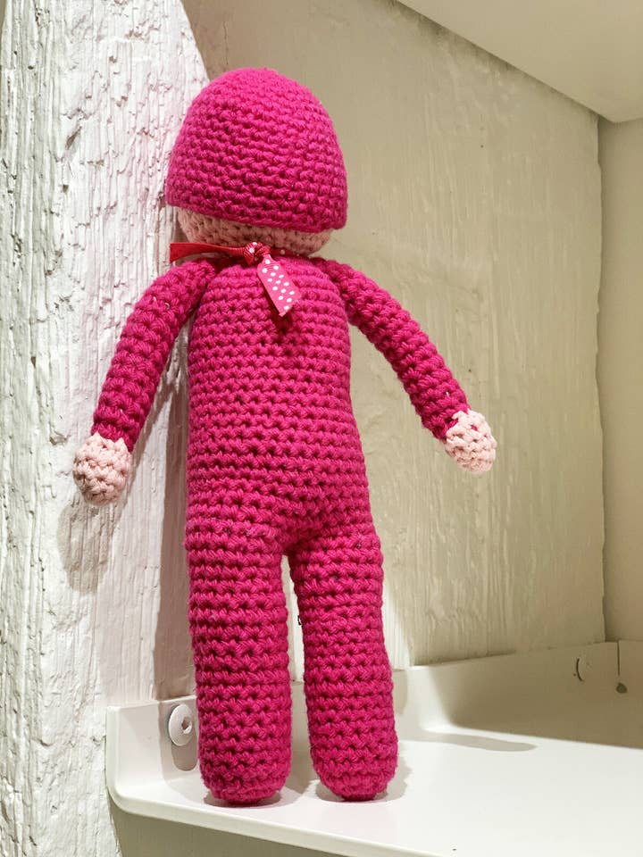 Rosa Strickpuppe - Einzelstück für den Großhandel von RACHA