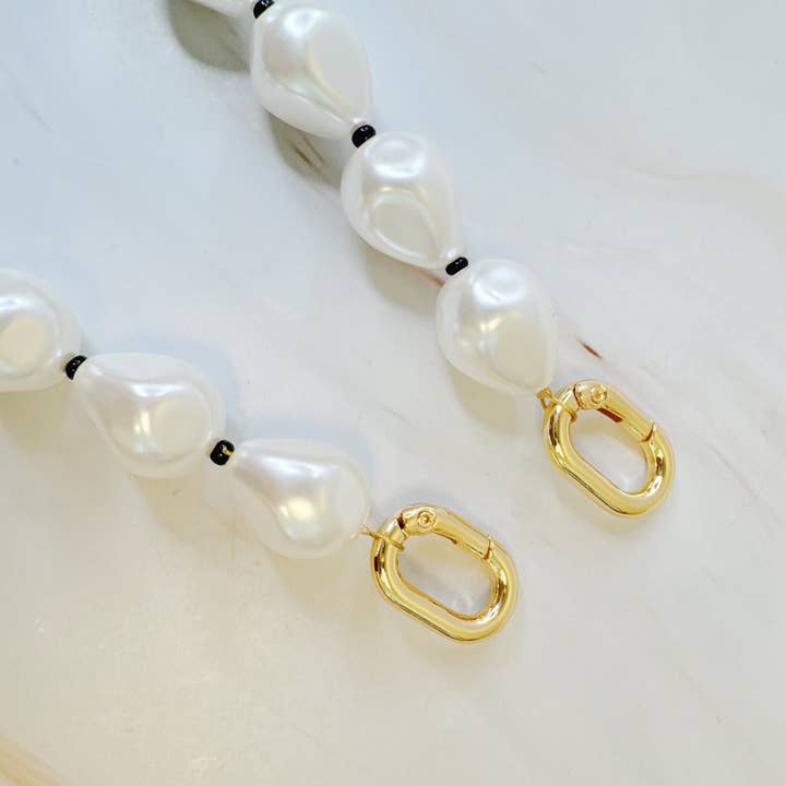 Ellison+Young - Wholesale Keychain Bracelet - Pearl And Bead Bag Charm2