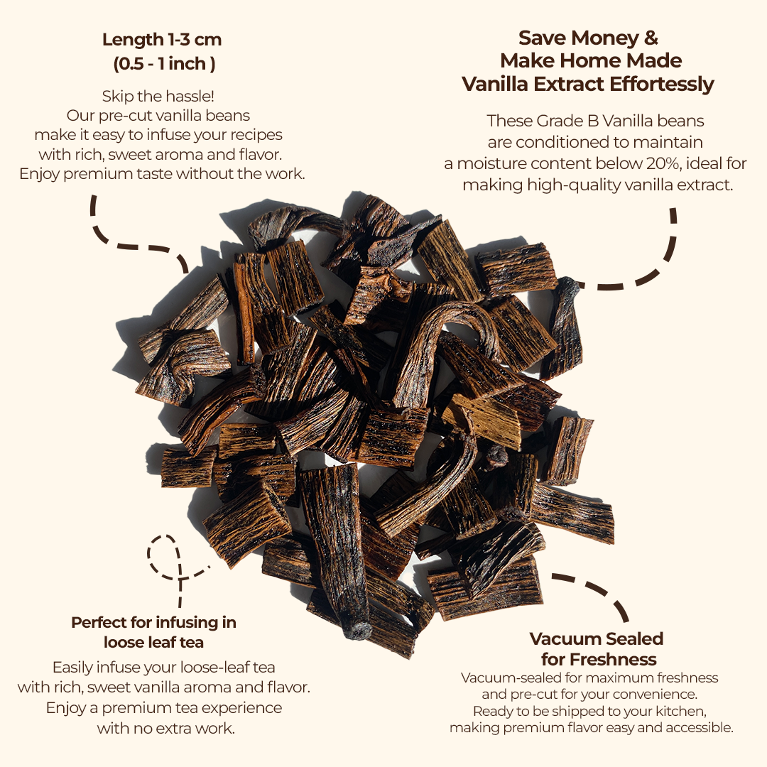 Akshit - Venta al por mayor Extracto de vainilla/fruta - 1 lb de trozos de vainilla – Listos para extracto de vainilla4