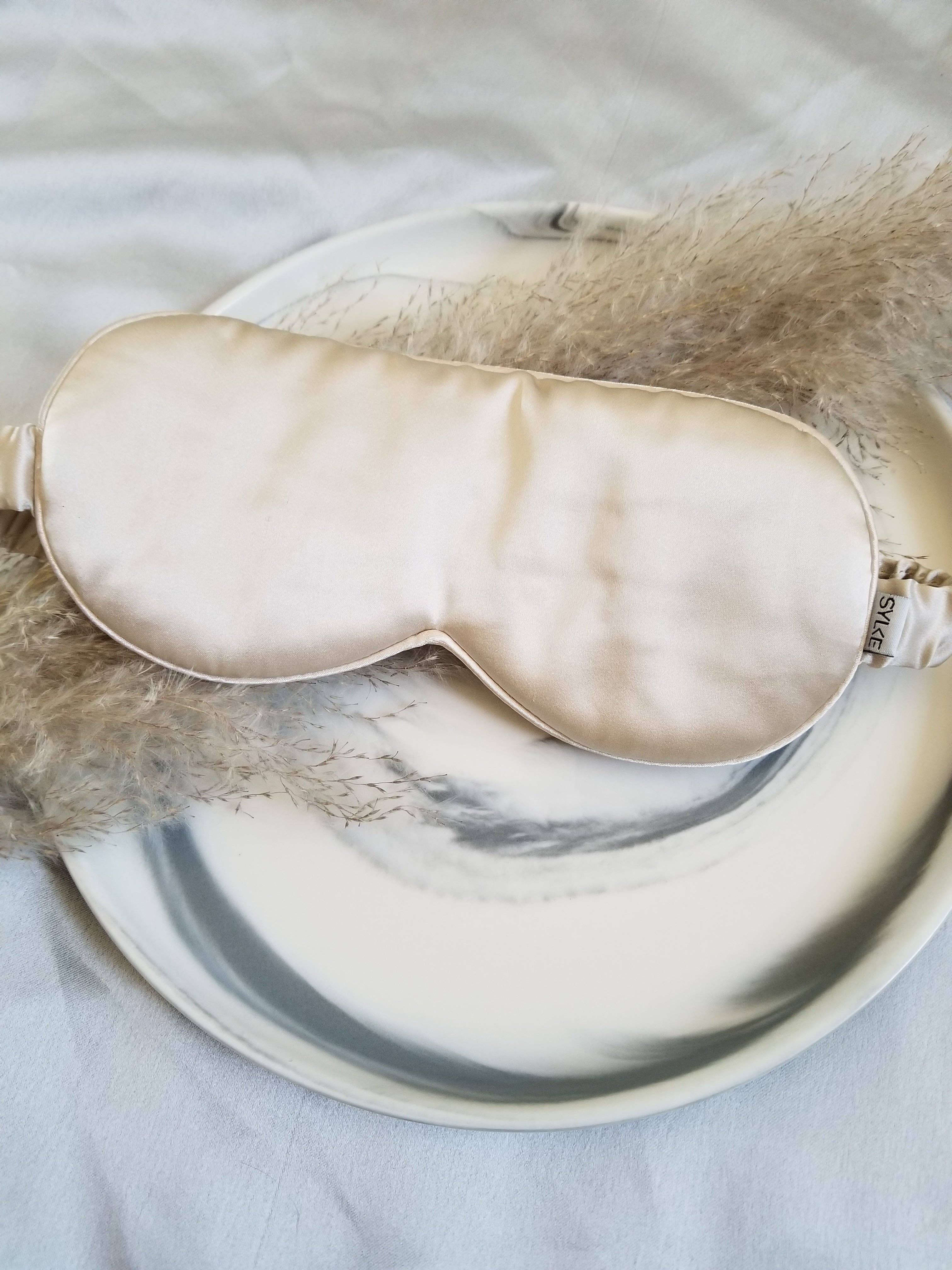 SYLKE THE LABEL - Venta al por mayor Antifaz - Máscara para dormir 100% seda de morera orgánica en burbujas de champán3