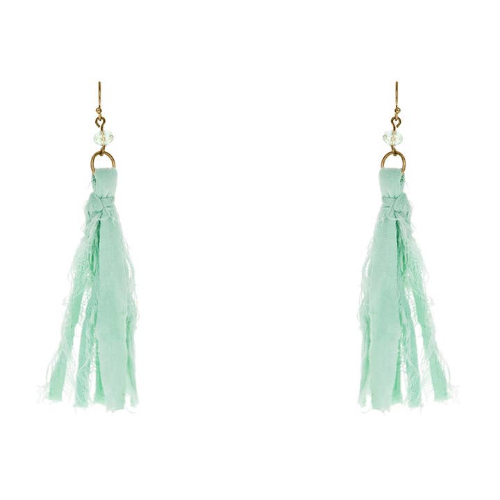 Fabric Tassel Earrings for wholesale by NY Jewelry House