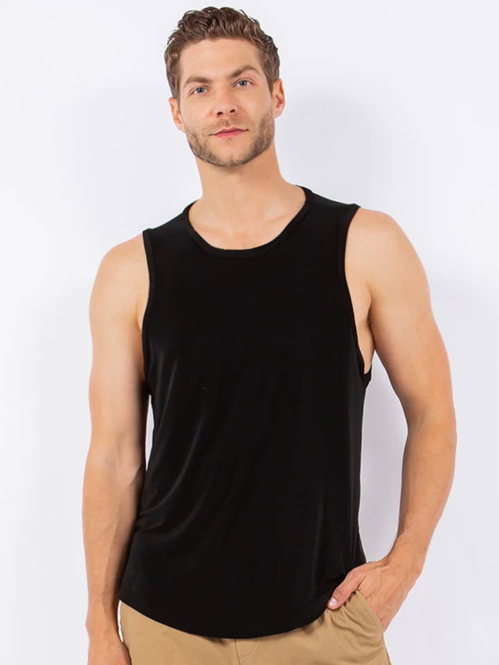 Black Jorge Tank Top for wholesale by Betsy Moss