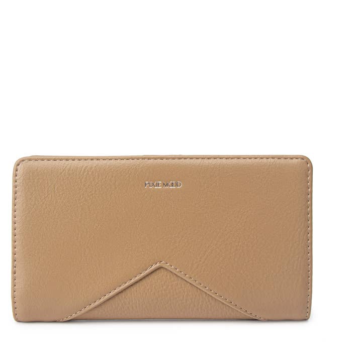 Sophie - Recycled Vegan Wallet - Latte for wholesale on Faire