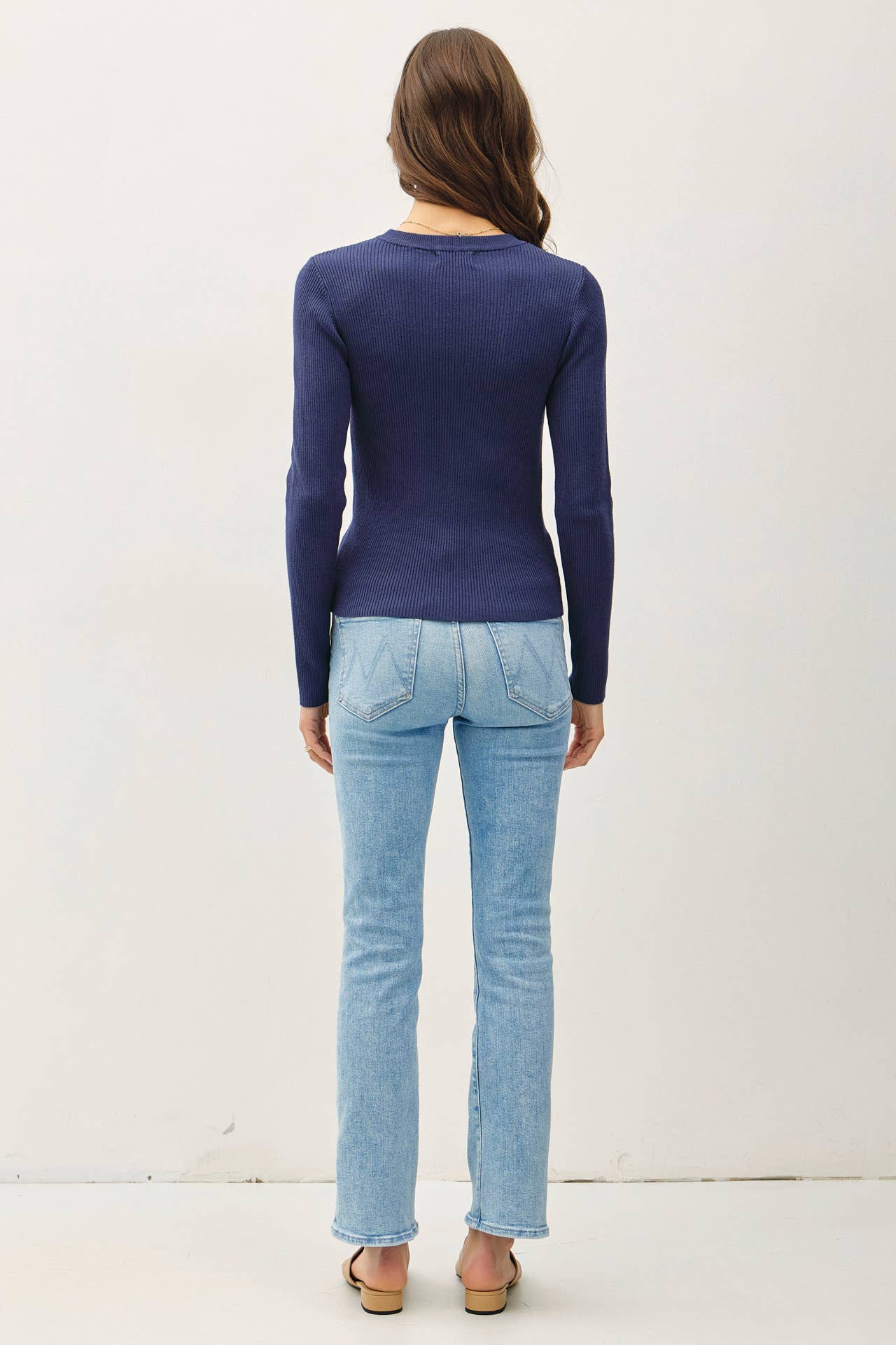 Be Cool - Wholesale Knit Sweater - Women's - CLASSIC CREWNECK LONG SLEEVE RIB SWEATER 20