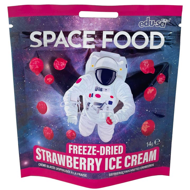 Space Food Strawberry Ice Cream 14g for wholesale by Edu-Sci