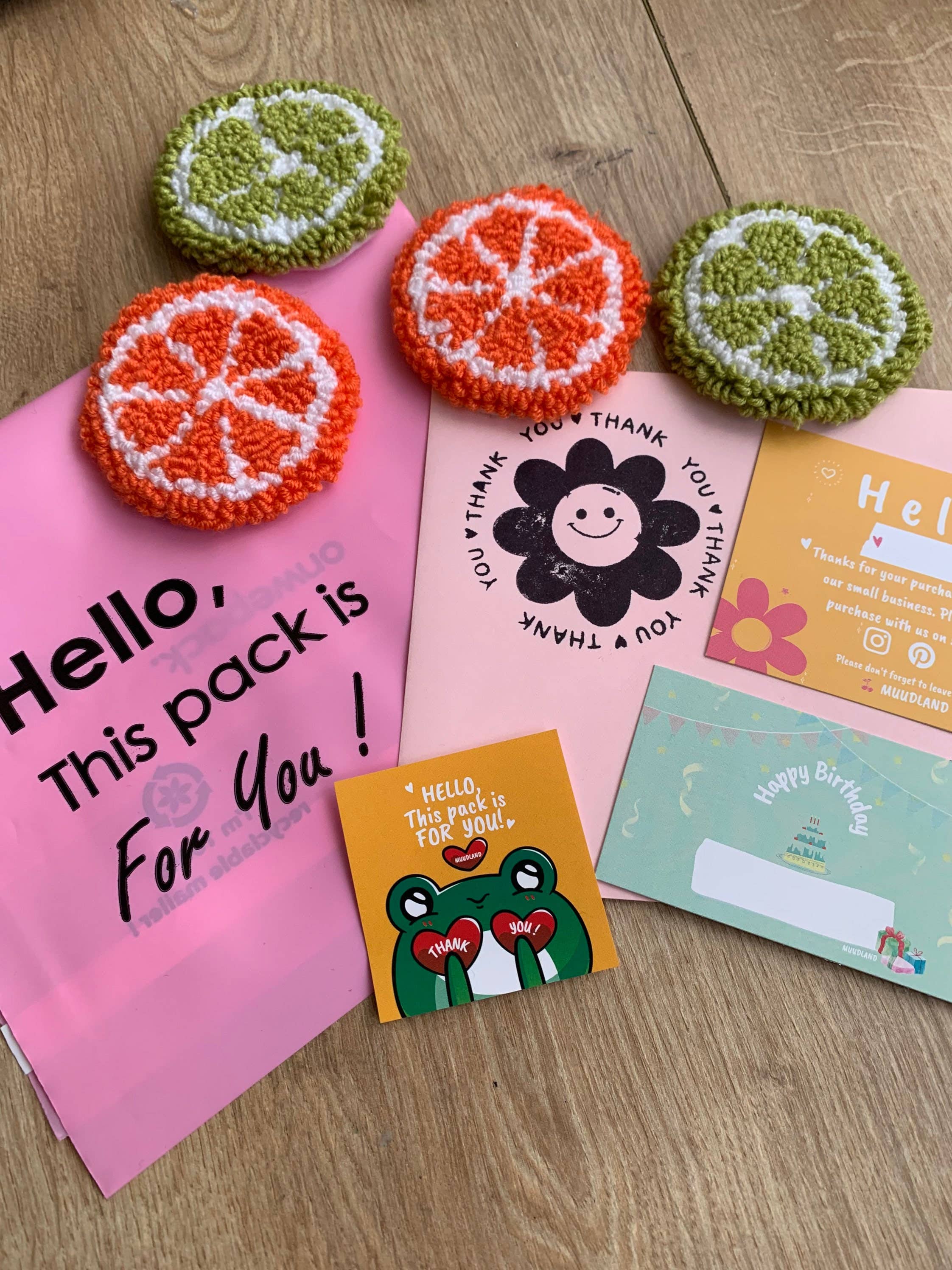 MUUDLAND – wholesale Car coaster – women's – Punch Needle Car Coasters, Set Of 2 Car Coasters, Mug7