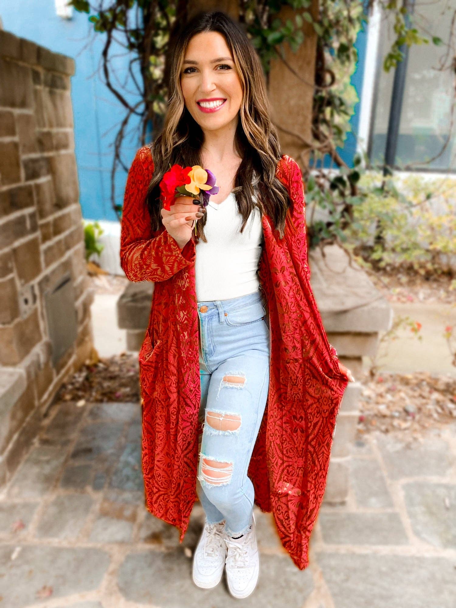 Girl Code Couture - Wholesale Kimono - Women's - Mabel Mesh & Velvet Duster Cardigan0