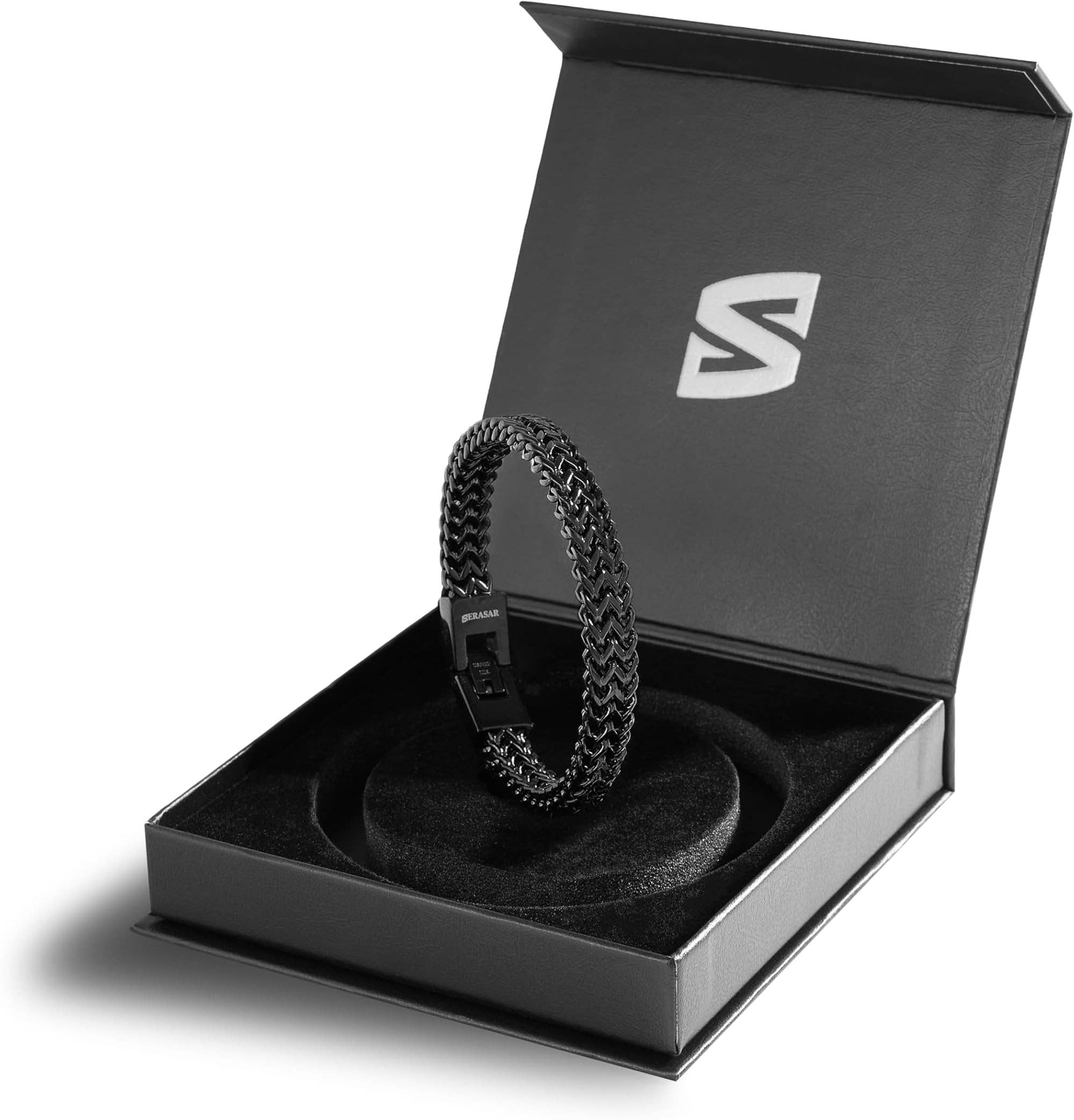 SERASAR - Vente Bracelets maillon et chaîne - Bracelet en acier inoxydable tressé « Franco »1